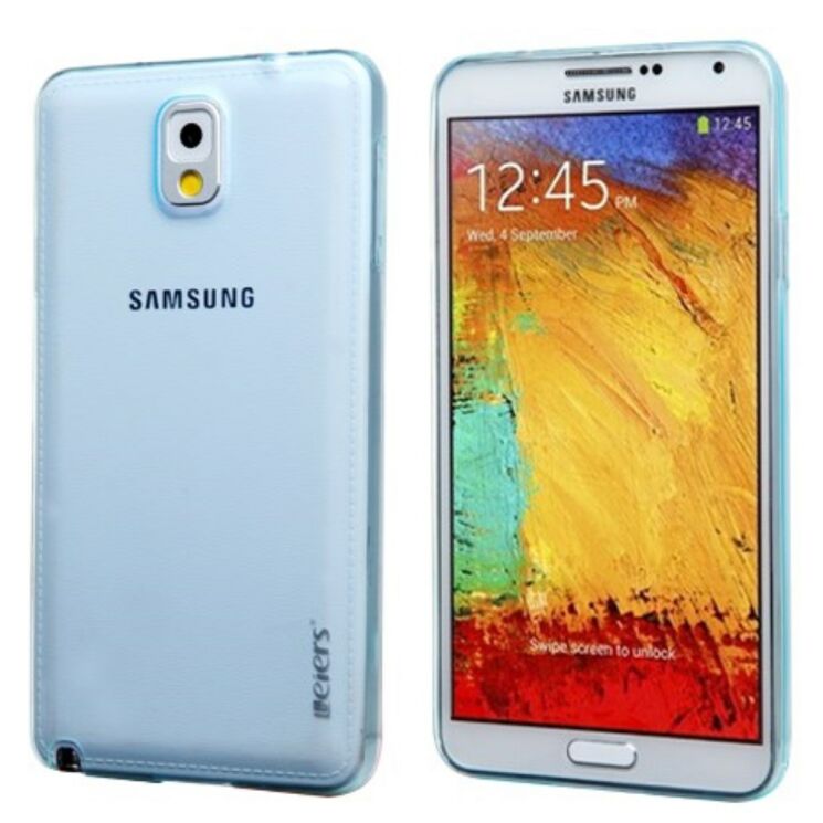 Силиконовая накладка Leiers Ice Series для Samsung Galaxy Note 3 (N9000) - Blue: фото 1 из 9