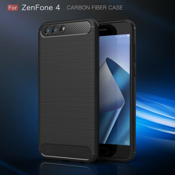 Защитный чехол UniCase Carbon для ASUS ZenFone 4 ZE554KL - Grey: фото 3 из 11