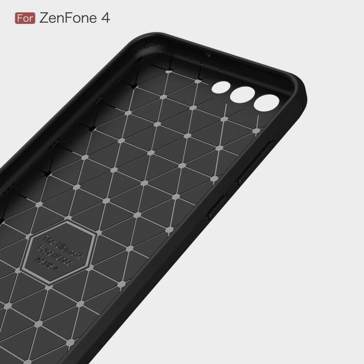 Защитный чехол UniCase Carbon для ASUS ZenFone 4 ZE554KL - Black: фото 7 из 11