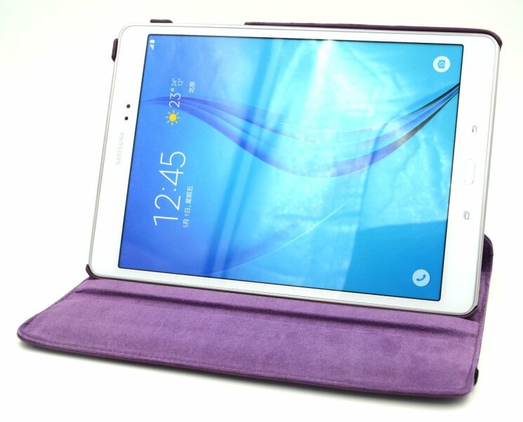Вращающийся чехол Deexe Rotation для Samsung Galaxy Tab A 9.7 (T550/551) - Purple: фото 2 з 7