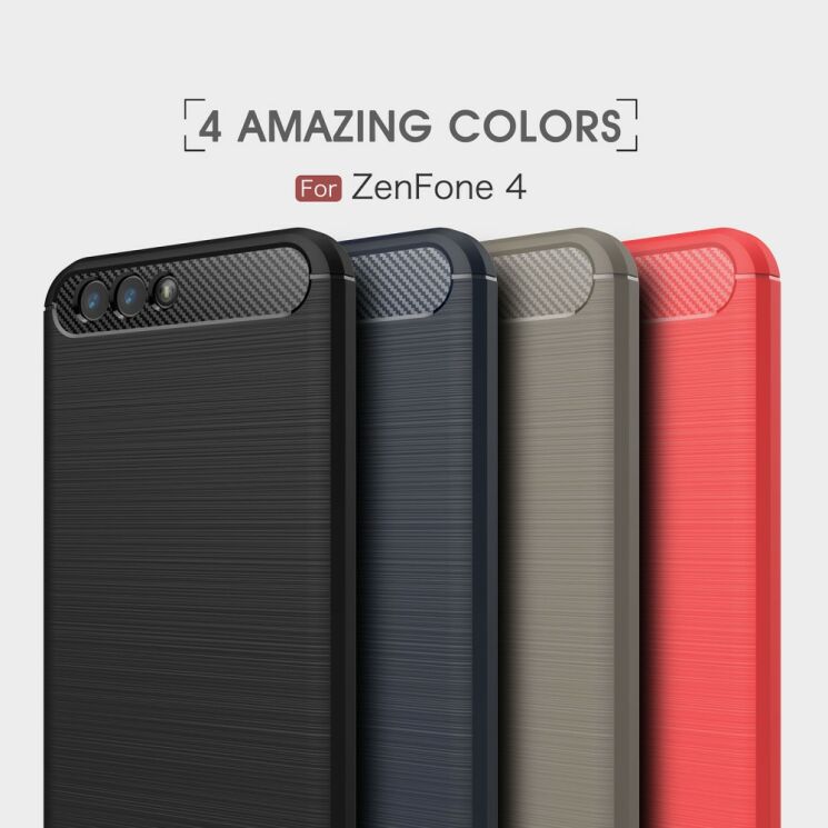 Защитный чехол UniCase Carbon для ASUS ZenFone 4 ZE554KL - Black: фото 4 из 11