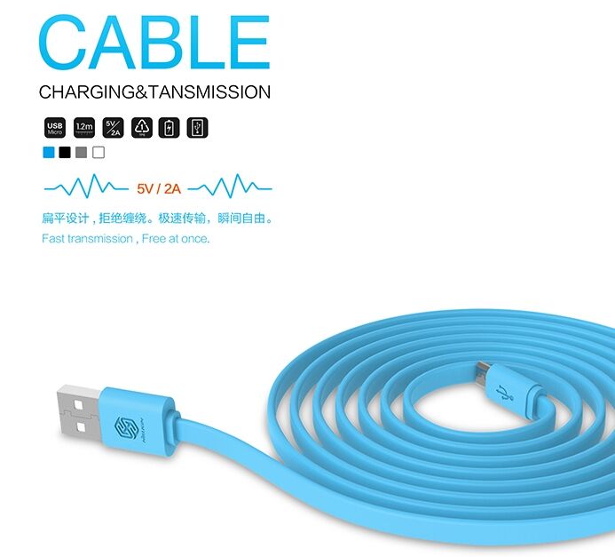 Дата-кабель NILLKIN Data Connect microUSB (120 см) - Turquoise: фото 6 из 13
