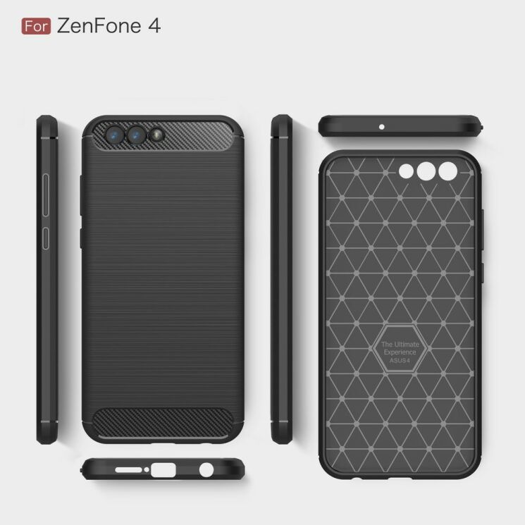 Защитный чехол UniCase Carbon для ASUS ZenFone 4 ZE554KL - Black: фото 11 из 11