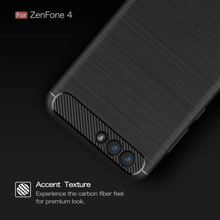 Захисний чохол UniCase Carbon для ASUS ZenFone 4 ZE554KL - Black: фото 6 з 11