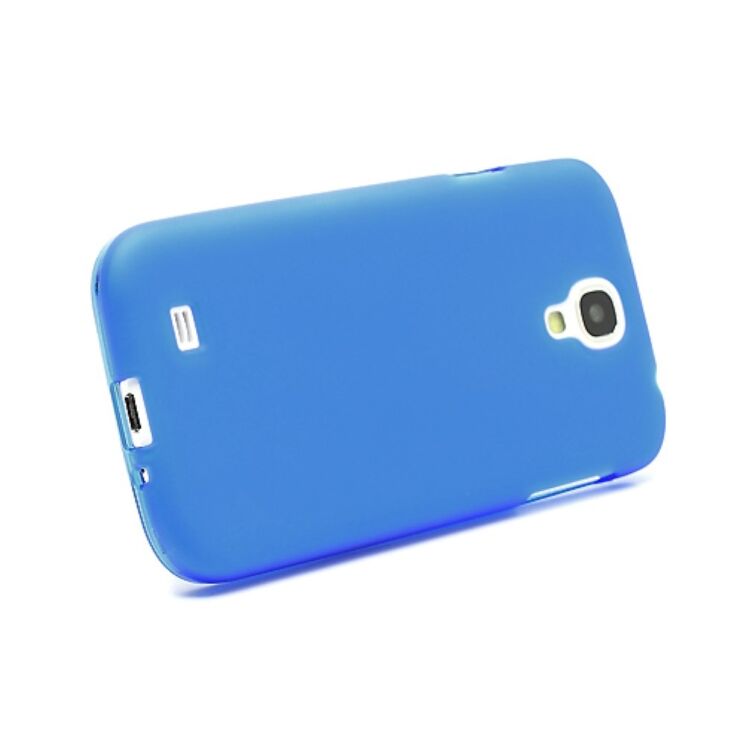 Силиконовая накладка Deexe Frosted Case для Samsung Galaxy S4 (i9500) - Blue: фото 2 из 5