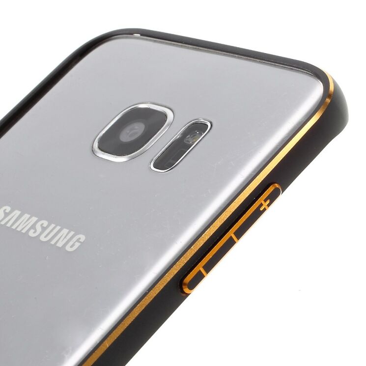 Бампер LOVE MEI Buckle Metal для Samsung Galaxy S7 edge (G935) - Black: фото 5 з 7