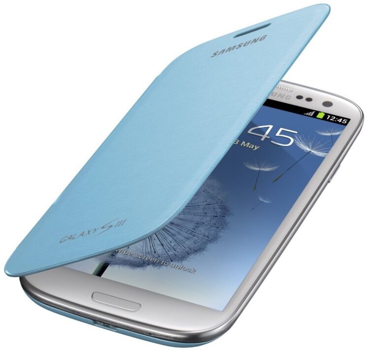 Чехол Flip Cover для Samsung Galaxy S3 (i9300) - Blue: фото 1 из 4