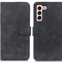 Чохол-книжка KHAZNEH Retro Wallet для Samsung Galaxy S22 (S901) - Black: фото 1 з 10