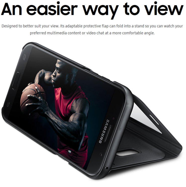 Чохол-книжка S View Standing Cover для Samsung Galaxy A7 2017 (A720) EF-CA720PBEGRU - Pink: фото 4 з 5