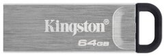 Флеш-пам’ять Kingston DT Kyson 64GB USB 3.2 (DTKN/64GB) - Silver / Black: фото 1 з 5