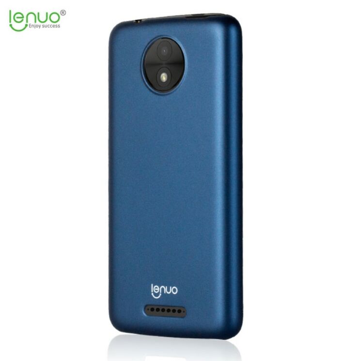 Пластиковий чохол LENUO Silky Touch для Motorola Moto C - Dark Blue: фото 3 з 10