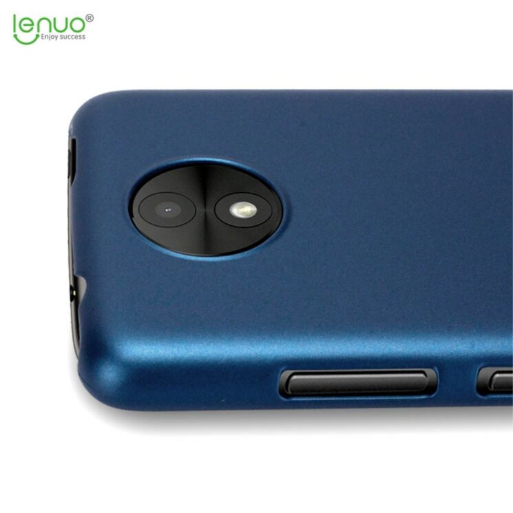 Пластиковый чехол LENUO Silky Touch для Motorola Moto C - Dark Blue: фото 5 из 10