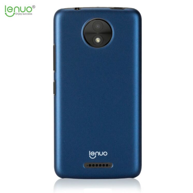 Пластиковый чехол LENUO Silky Touch для Motorola Moto C - Dark Blue: фото 2 из 10