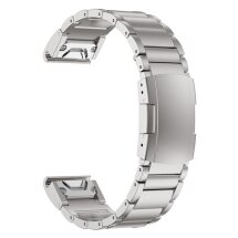 Ремінець Deexe Stainless Steel для годинників Garmin з кріпленням Quick Fit 22mm - Silver: фото 1 з 10