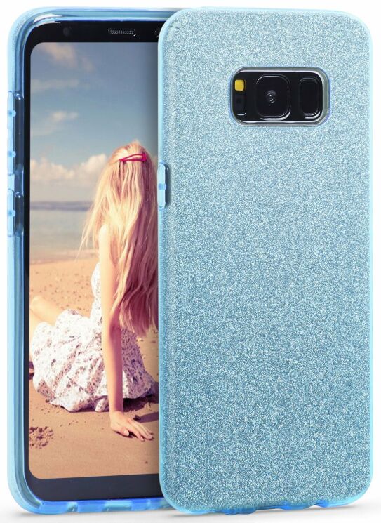 Силиконовый (TPU) чехол UniCase Glitter Cover для Samsung Galaxy S8 (G950) - Light Blue: фото 2 из 7