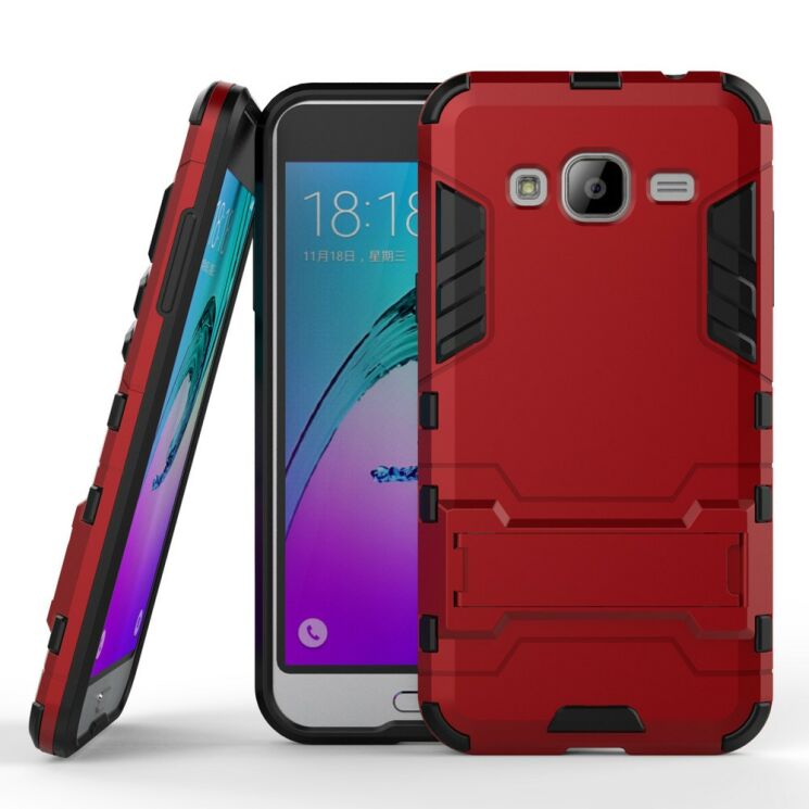 Защитная накладка UniCase Hybrid для Samsung Galaxy J3 2016 (J320) - Red: фото 2 из 8