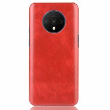 Защитный чехол Deexe Leather Back Cover для OnePlus 7T - Red: фото 1 из 6