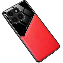 Захисний чохол Deexe Magnetic Leather Cover для Honor X6a - Red: фото 1 з 7