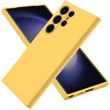 Защитный чехол Deexe Silicone Case для Samsung Galaxy S24 Ultra - Yellow: фото 1 из 8