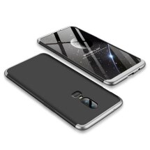Защитный чехол GKK Double Dip Case для OnePlus 6 - Black / Silver: фото 1 из 11