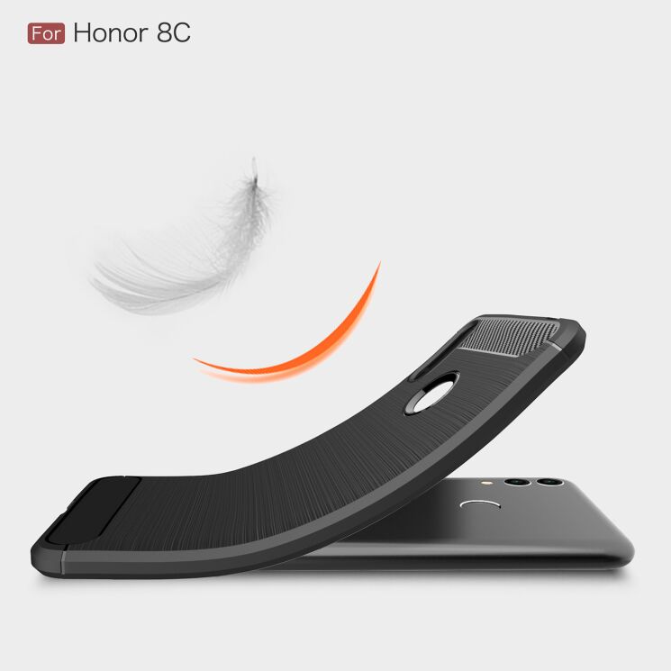 Защитный чехол UniCase Carbon для Huawei Honor 8C - Black: фото 5 из 8