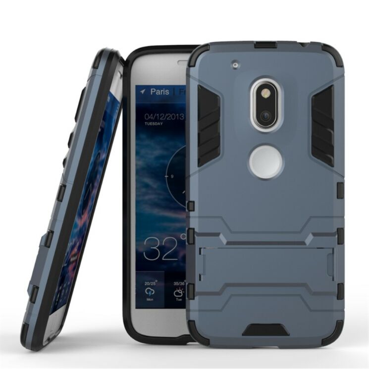 Захисний чохол UniCase Hybrid для Motorola Moto G4 Play - Dark Blue: фото 2 з 7