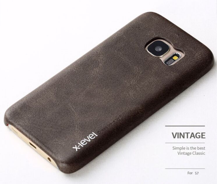 Захисний чохол X-LEVEL Vintage для Samsung Galaxy S7 (G930) - Black: фото 8 з 14