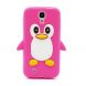 Силиконовая накладка Deexe Penguin Series для Samsung Galaxy S4 (i9500) - Pink (GS4-9585P). Фото 2 из 5