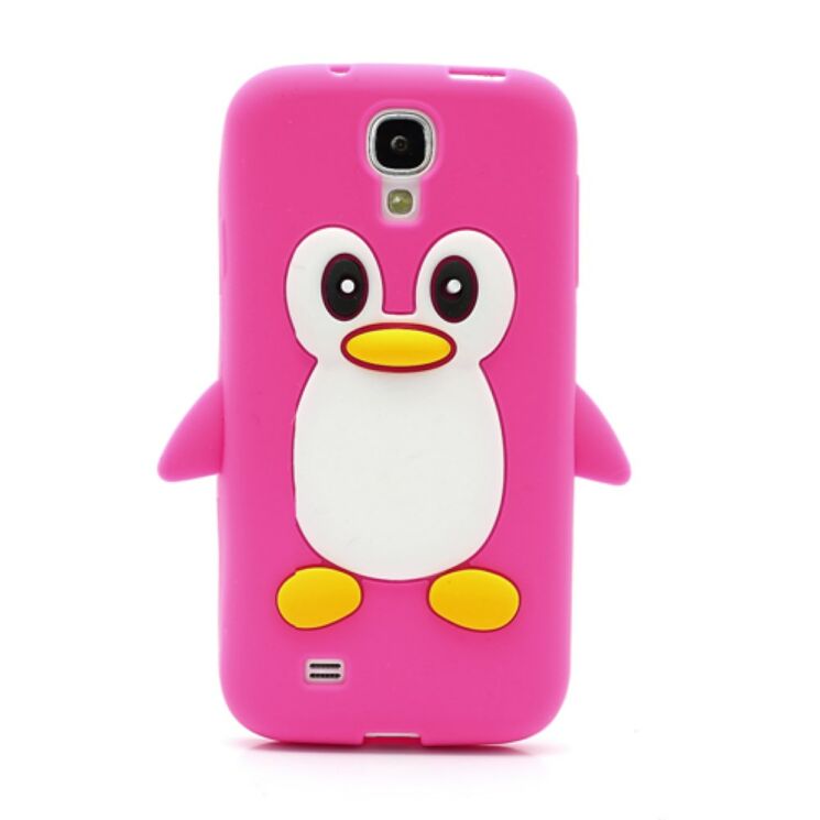 Силиконовая накладка Deexe Penguin Series для Samsung Galaxy S4 (i9500) - Pink: фото 2 из 5