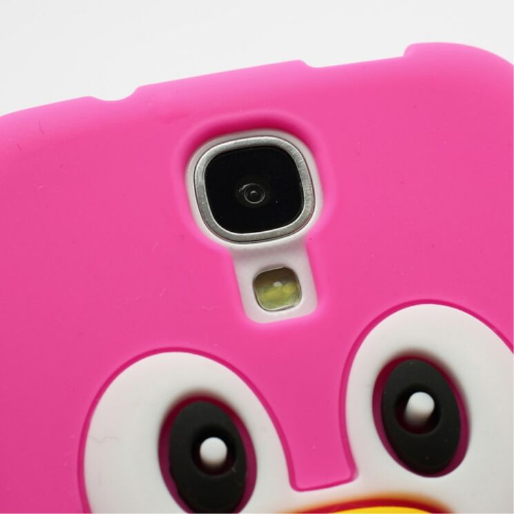 Силиконовая накладка Deexe Penguin Series для Samsung Galaxy S4 (i9500) - Pink: фото 3 из 5
