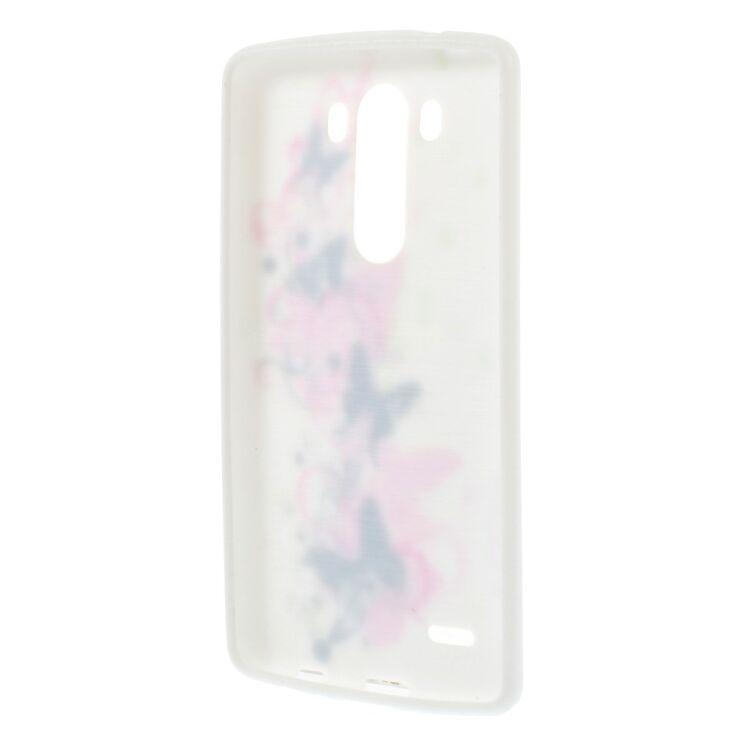 Deexe Flower Pattern! Силиконовая накладка для LG G3 (D855) - Dancing Butterflies: фото 2 з 7