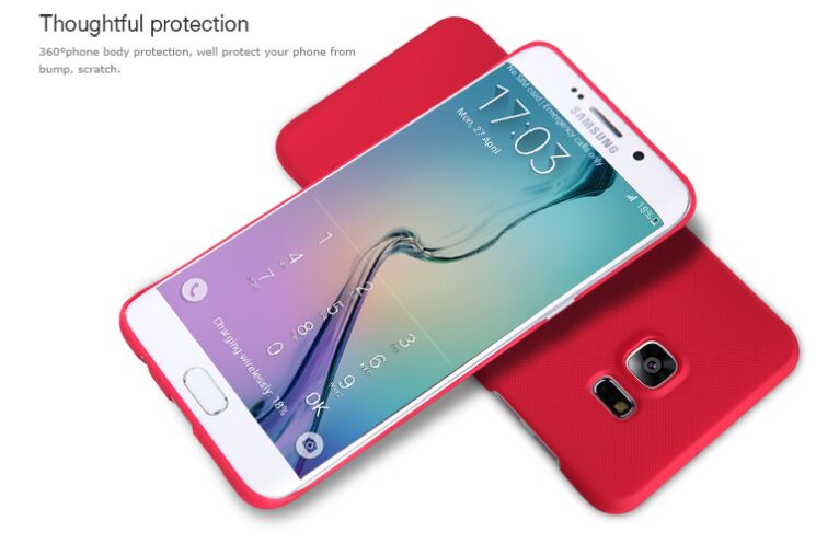 Пластиковая накладка NILLKIN Frosted Shield для Samsung Galaxy S6 edge+ (G928) - Red: фото 17 из 17
