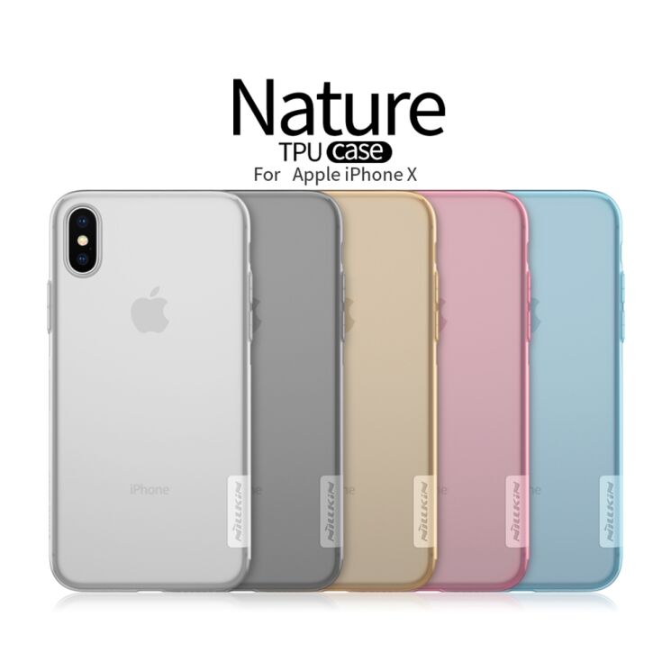 Силиконовый (TPU) чехол NILLKIN Nature для iPhone X / iPhone XS - Pink: фото 7 из 25
