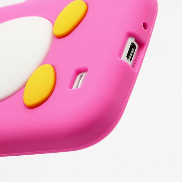 Силиконовая накладка Deexe Penguin Series для Samsung Galaxy S4 (i9500) - Pink: фото 4 из 5