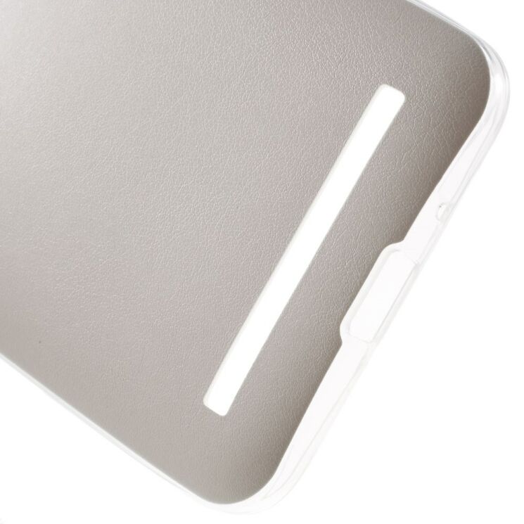 Силиконовая накладка Deexe Slim Leather для Asus Zenfone 2 (ZE550ML) - White: фото 4 из 6