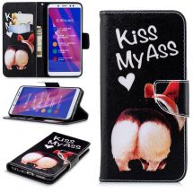 Чохол-книжка Deexe Color Wallet для Xiaomi Redmi Note 5 / Note 5 Pro - Kiss My Ass: фото 1 з 11