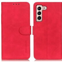 Чохол-книжка KHAZNEH Retro Wallet для Samsung Galaxy S22 (S901) - Red: фото 1 з 10