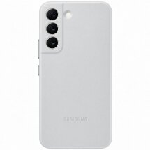 Чехол Leather Cover для Samsung Galaxy S22 (S901) EF-VS901LJEGRU - Light Gray: фото 1 из 5