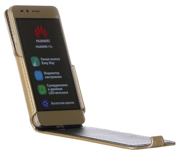 Чехол RED POINT Flip для Huawei Y3 II - Gold: фото 5 из 5