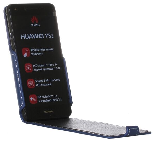 Чехол RED POINT Flip для Huawei Y5 II  - Blue: фото 5 из 5