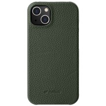 Кожаный чехол MELKCO Leather Case для Apple iPhone 14 - Dark Green: фото 1 из 2