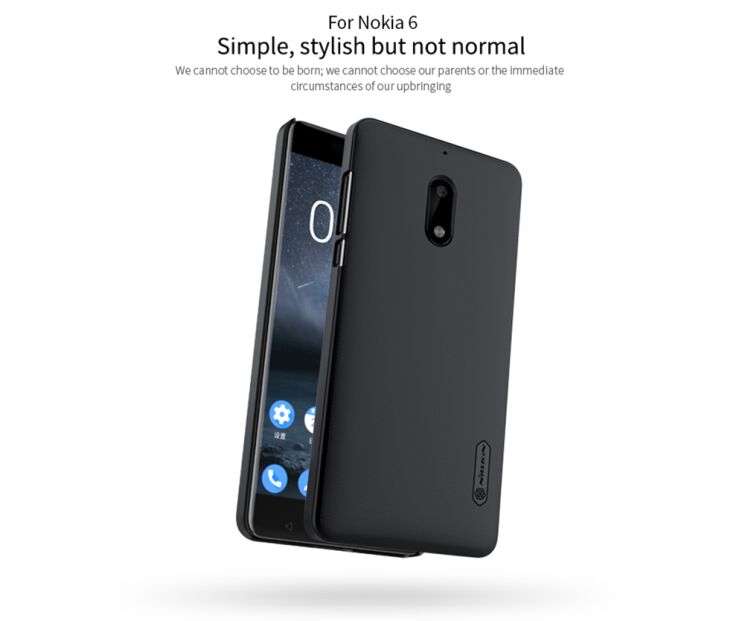 Пластиковый чехол NILLKIN Frosted Shield для Nokia 6 - Black: фото 7 из 14