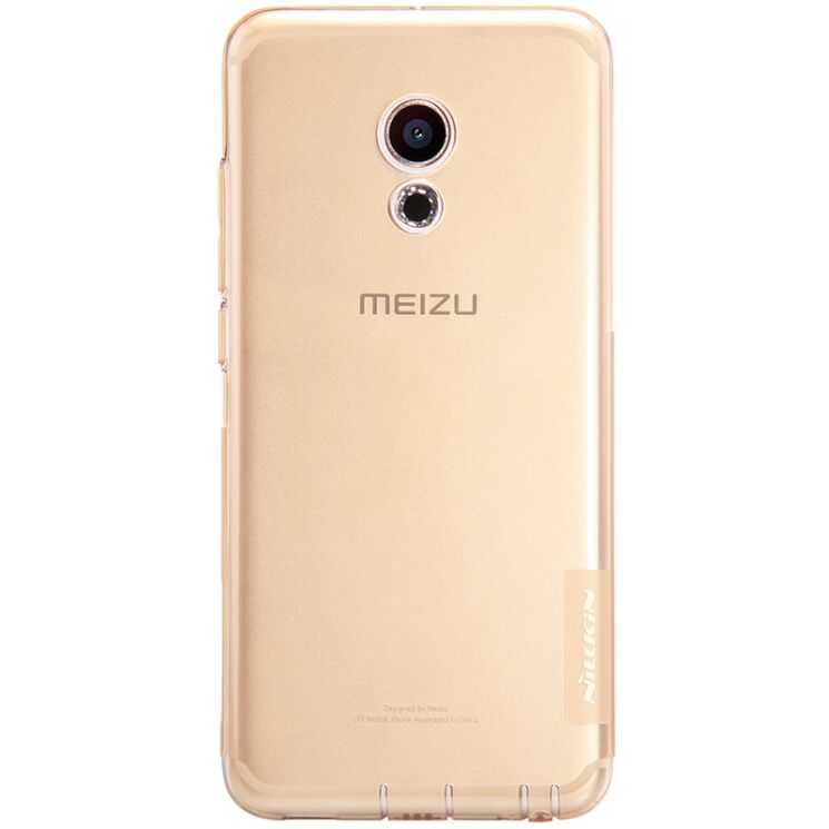Силиконовый чехол NILLKIN Nature TPU для Meizu Pro 6 / Pro 6s - Gold: фото 6 из 17