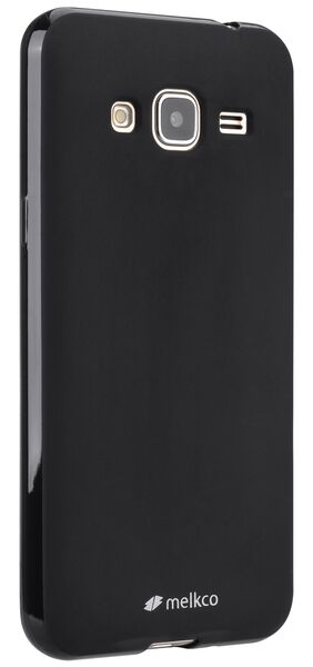 Силіконовий чохол MELKCO Poly Jacket для Samsung Galaxy J3 2016 (J320) + пленка - Black: фото 1 з 5