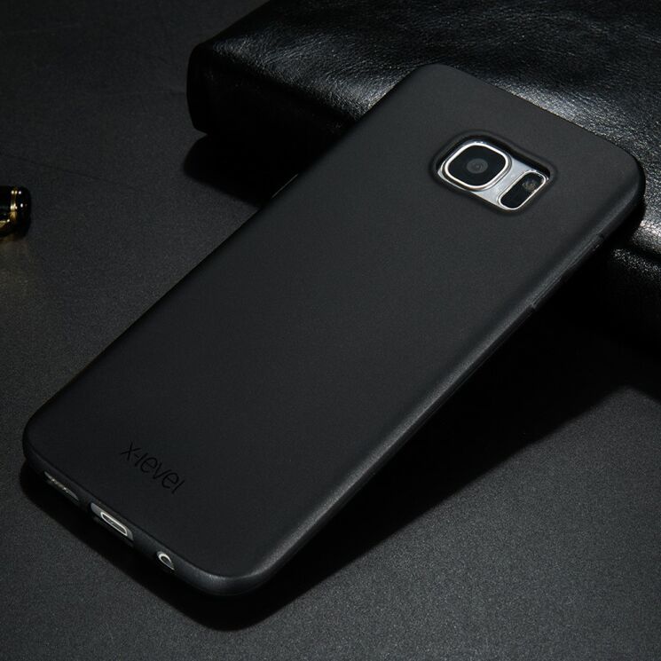 Силиконовый чехол X-LEVEL Matte для Samsung Galaxy S7 edge (G935) - Black: фото 2 из 15