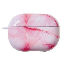 Захисний чохол Deexe Marble Cover для Redmi Buds 4 Pro - White / Pink: фото 1 з 7