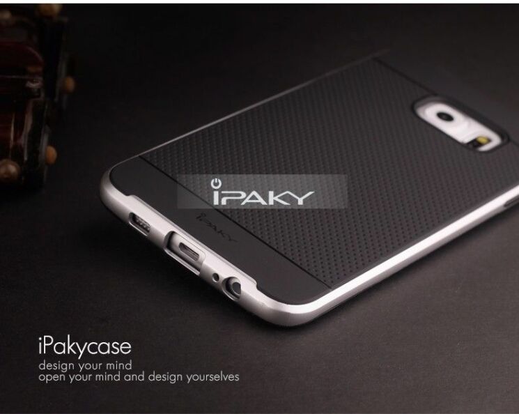 Захисний чохол IPAKY Hybrid для Samsung Galaxy S6 edge+ (G928) - Silver: фото 3 з 9