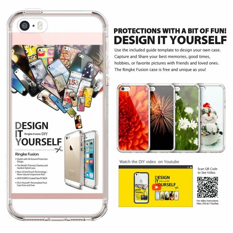 Защитный чехол RINGKE Fusion для iPhone 5/5S/SE - Rose Gold: фото 6 из 6