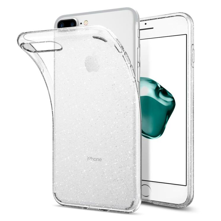 Защитный чехол Spigen SGP Liquid Crystal Glitter для Apple iPhone SE 2 / 3 (2020 / 2022) / iPhone 8 / iPhone 7 - Crystal Quartz: фото 3 из 4