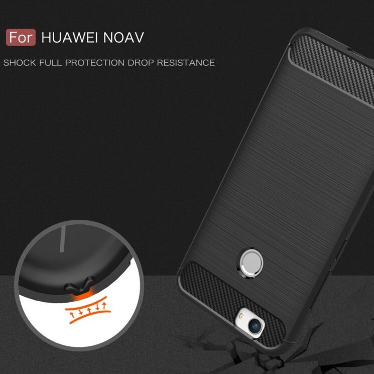 Захисний чохол UniCase Carbon для Huawei Nova - Red: фото 9 з 12